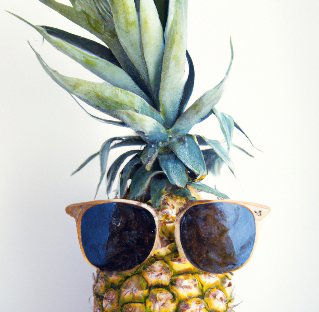 Ananas lunettes de soleil en bois